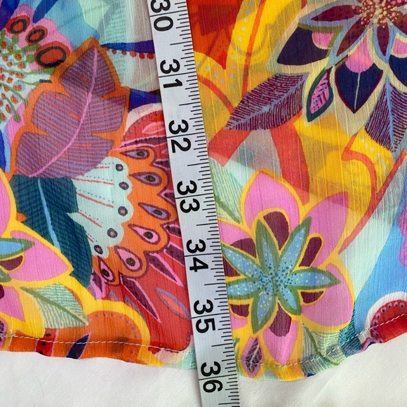 BLEU ROD BEATTY Make it Pop Multicolor Floral Chiffon Swim Coverup Dress SZ 2X - Picture 8 of 8